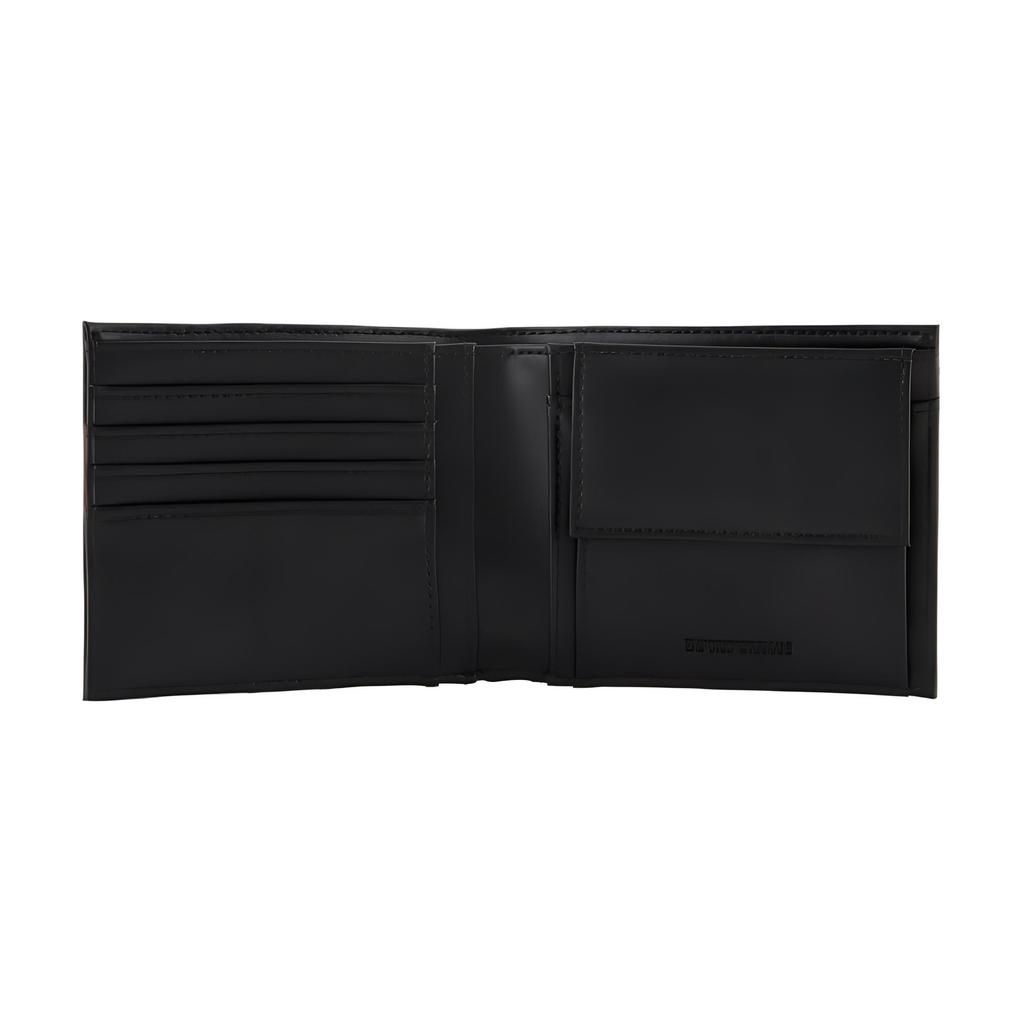 Emporio Armani Commuter Foldable Logo Print Card Slot Wallet Men Wallet Black Red Y4R165-YQ12V-80681