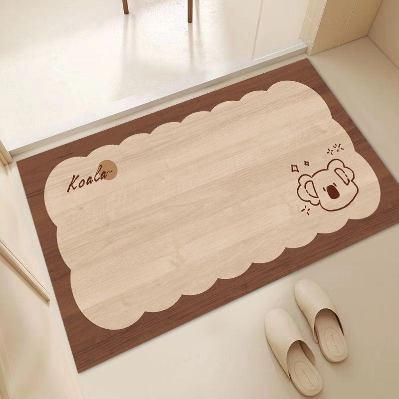 

Диатомовая грязь ванная комната абсорбирующий коврик для пола, дверной коврик для пола, коврик для входа в туалет, грязеотталкивающий бытовой коврик для пола в ванной 40X60cm 15.7X23.6in