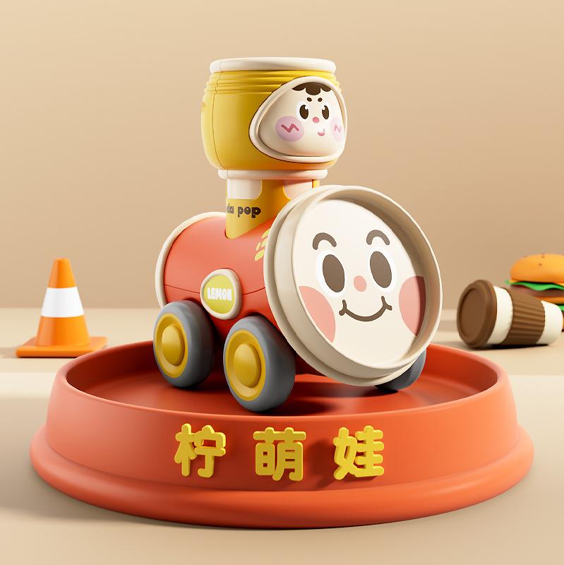 

Children Cartoon Drink Cans Press Car Whistle Toys Children Puzzle Fun Cute Toy Car Boys Interactive Inertia Vehicle Toys