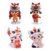Chinese New Year Lion Dance Boy Statue Chinese Style Lion Dance Ornaments  Cake Decoration