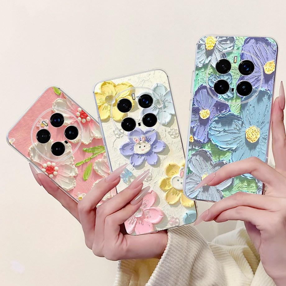 For Honor Magic 7 Pro Phone Case Magic7 Magic 6 Lite 5 Lite Back Cover Girly Fashion Flower Butterfly Paintong Soft TPU Bumper