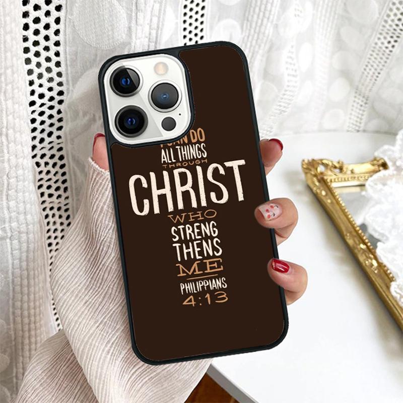 Bible Verse Jesus Christ Christian Phone Case For iPhone 16 15 14 Plus XR XS for Apple 16 11 12 13 Mini Pro Max Coque