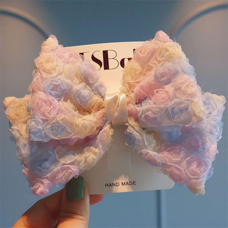 Dreamy Floral Bow Clip - Mori Style Princess Hair Accessory