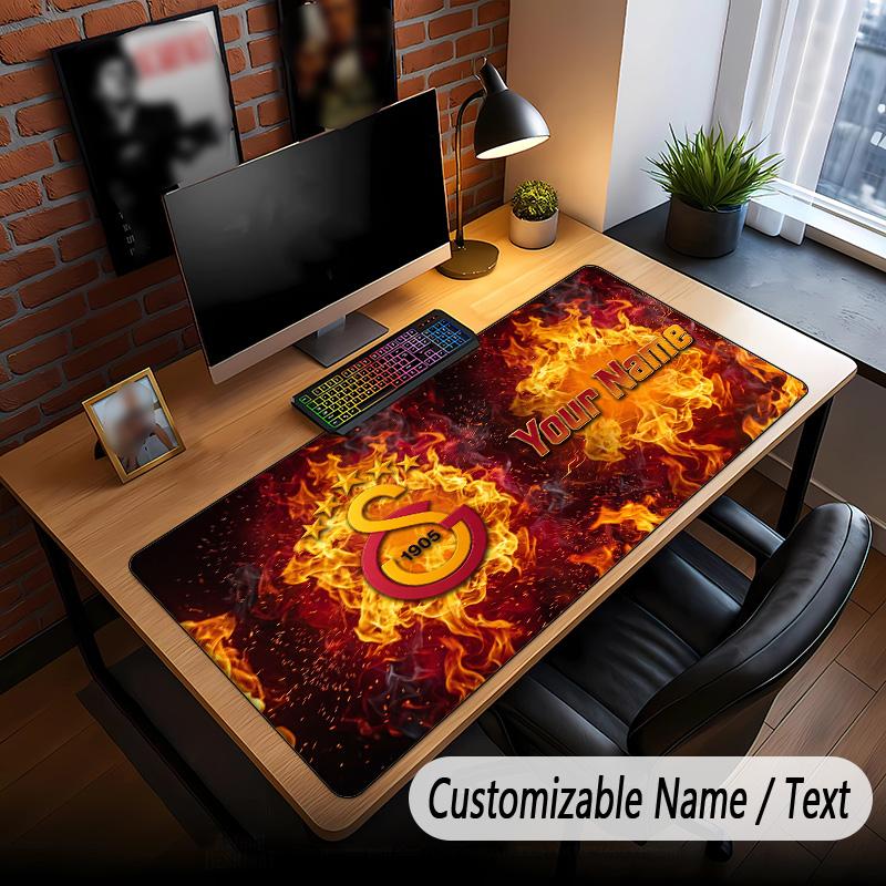 Large Mouse Pad Galatasaray FC Print Custom Name Text Desk Mat for Office Gaming