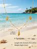 18K Gold Plated Pearl, Shell, Conch, Starfish Summer Beach Necklace for Women, Stainless Steel Waterproof Charm Jewelry