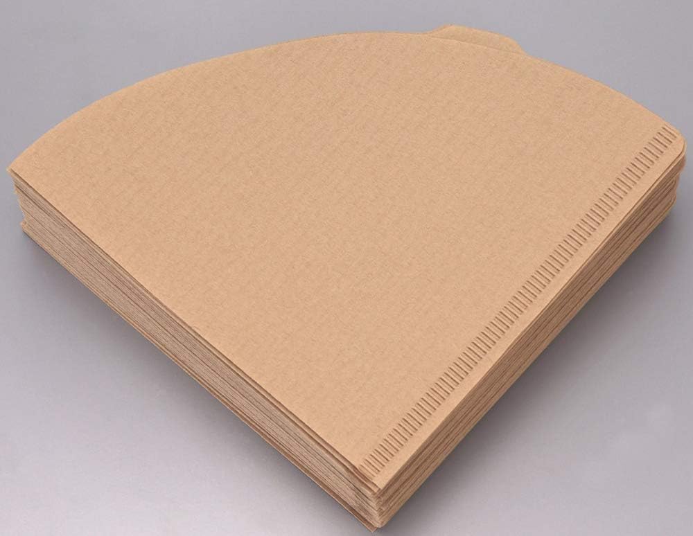 No-brand product HARIO V60 Paper Filters VCF-01-100M Unbleached Cone Pour Over Coffee Filter 1-2 Cup Capacity 100 Sheets Per Pack 3 Packs Set