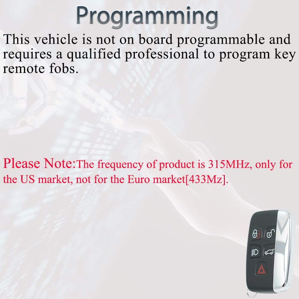 Key Fob Keyless Entry Fits for Land Rover Discovery LR2 LR4 Range Rover Evoque Sport Smart Remote Control 2011-2017 Jaguar F-Type XE XF XJ