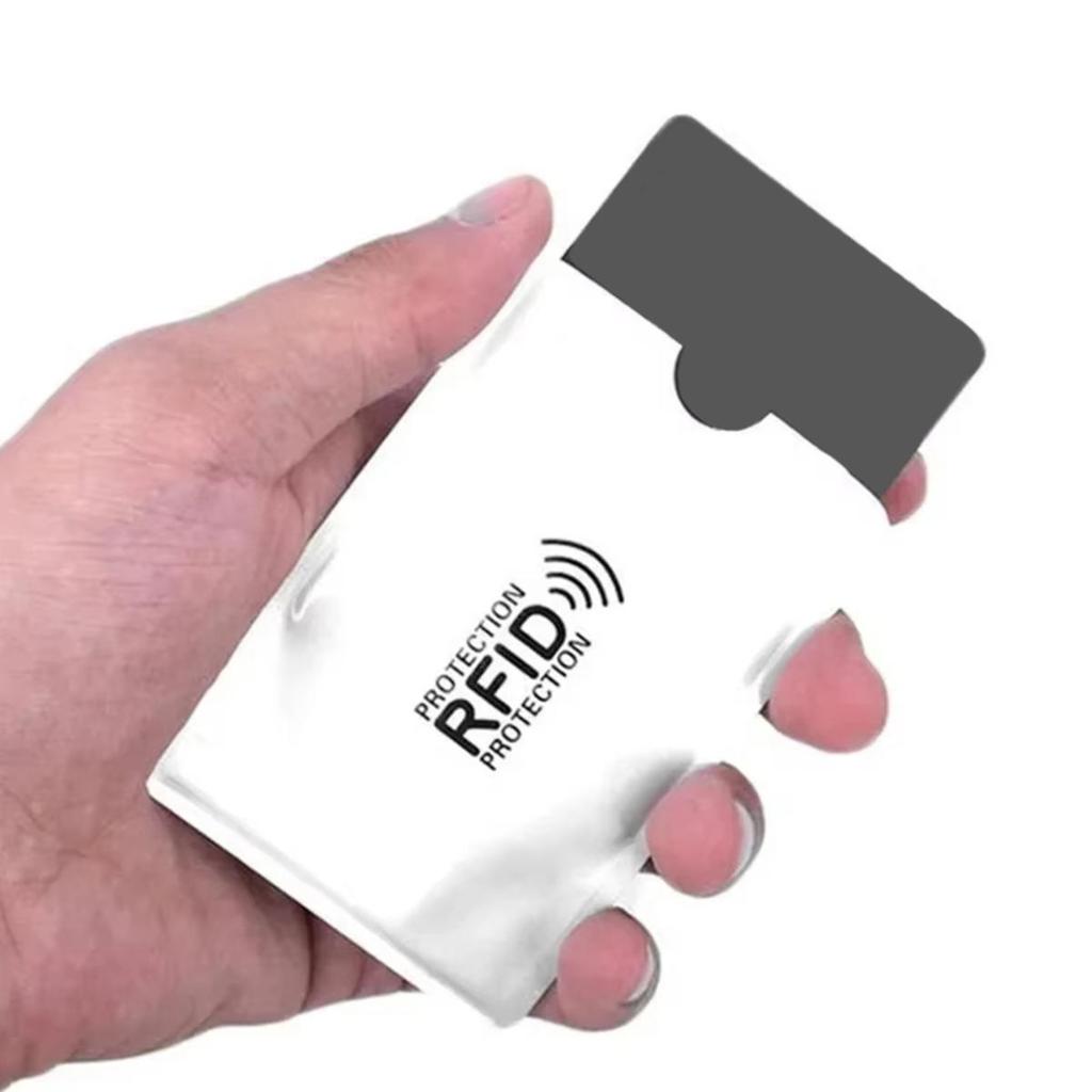 RFID Blocking Credit Bank Card Sleeves Protector Aluminum Foil Anti-Scan Card Holder Access Control Card Keeper Case