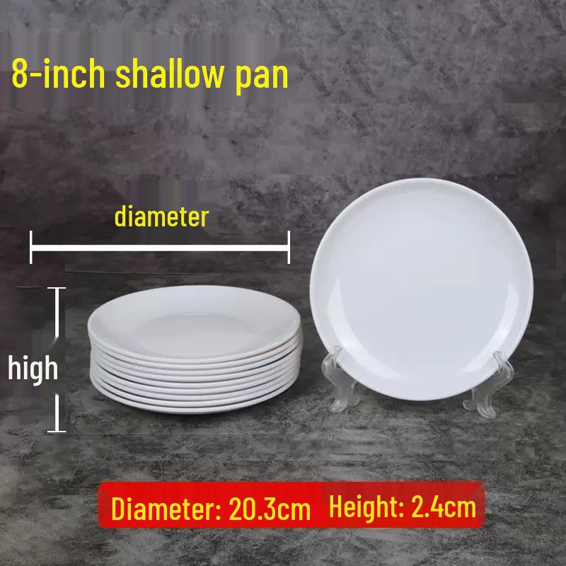 Commercial Melamine Round Shallow Dinner Plate