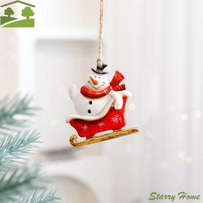 Kreativer Harz-Weihnachtsanhänger Weihnachtsmann DIY Weihnachtsbaum-Hängeornament Hängender Schneemann Xmas-Anhänger Wohnkultur