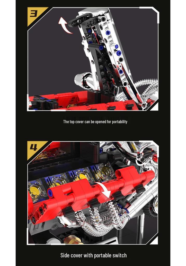 Crossen Ferrari F401 Engine Model Building Blocks Toy