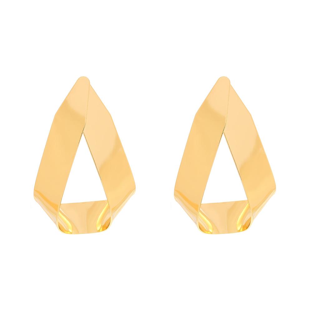 

DIGADAGU Metal Irregular Geometric Stud Earrings New Simple Vintage Earrings Women Daily Zircon Accessories золотий