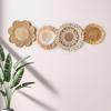 Bohemian Round Woven Straw Wall Decor for Bedroom or Dining Room