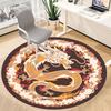 1pc Dragon Circle Office Round Area Rug, Indoor Mat Suitable For Office, Under Office Chairs Bedroom Living Room Home Decor, Room Deco