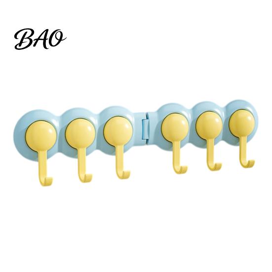 Corner Storage Hooks Punch-Free Wall Hook Rack, Self Adhesive Multi-Hook Organizer, Waterproof 180 Degree Rotating Hanger for Bathroom And Entryway