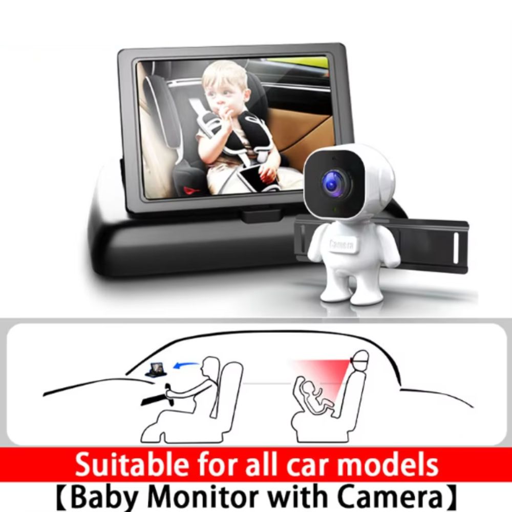 4.3 Inch Screen Baby Car Monitor Night Vision Car Seat Mirror Baby Safety Monitor Rear Facing Seat