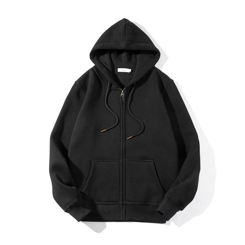 Qisuo Basic Full-Zip Hooded Sweatshirt