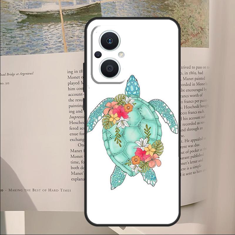 Schutzhülle mit Meeresschildkröten-Motiv für OPPO Reno 13F, 11F, 12F, 14F, 11, 12, 13, 14 Pro, 7, 8 Lite und OPPO Find X6, X5, X8, X9 Pro