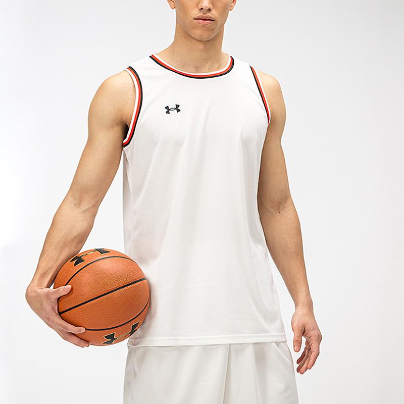 Under Armour Logo Print Loose Knit Sports Breathable Casual Vest Unisex Vests White 21500101-100