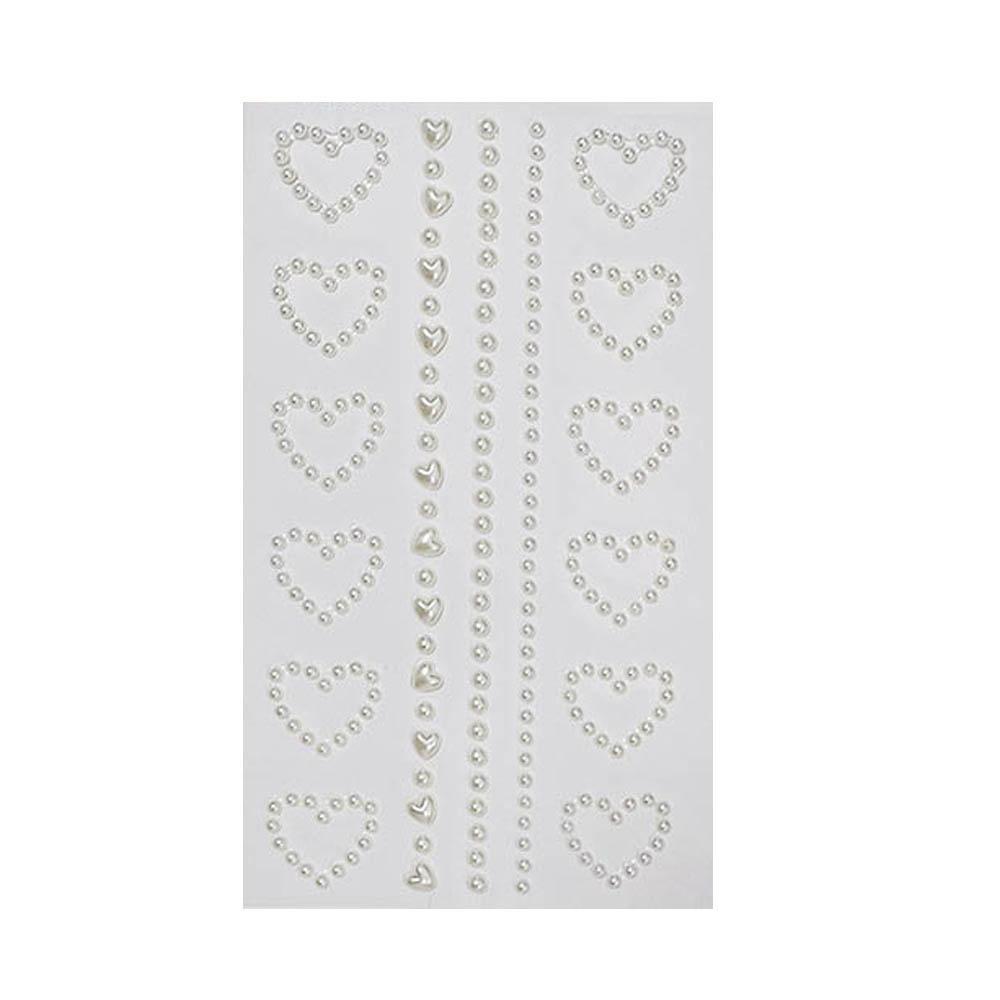 Star Heart Crystal Decoration Stickers Acrylic Imitation Pearl Stickers Gemstone Card Handmade Sticker For Girls DIY Art Supplie