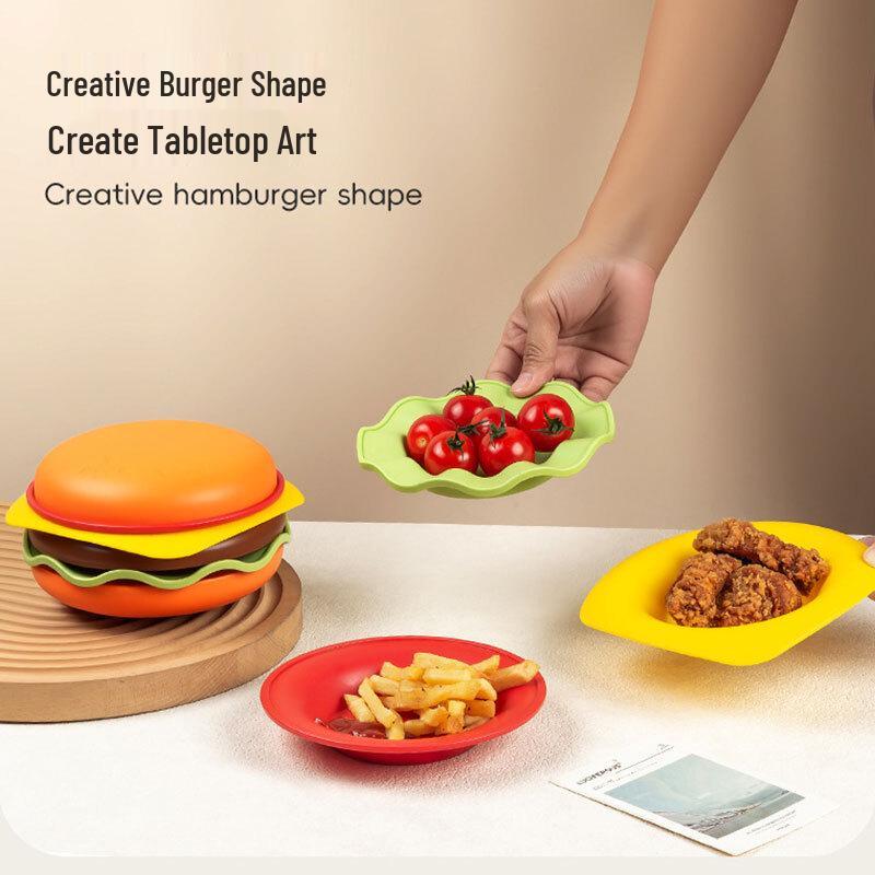 Creative Hamburger Snack Dish Set (2-Pack)