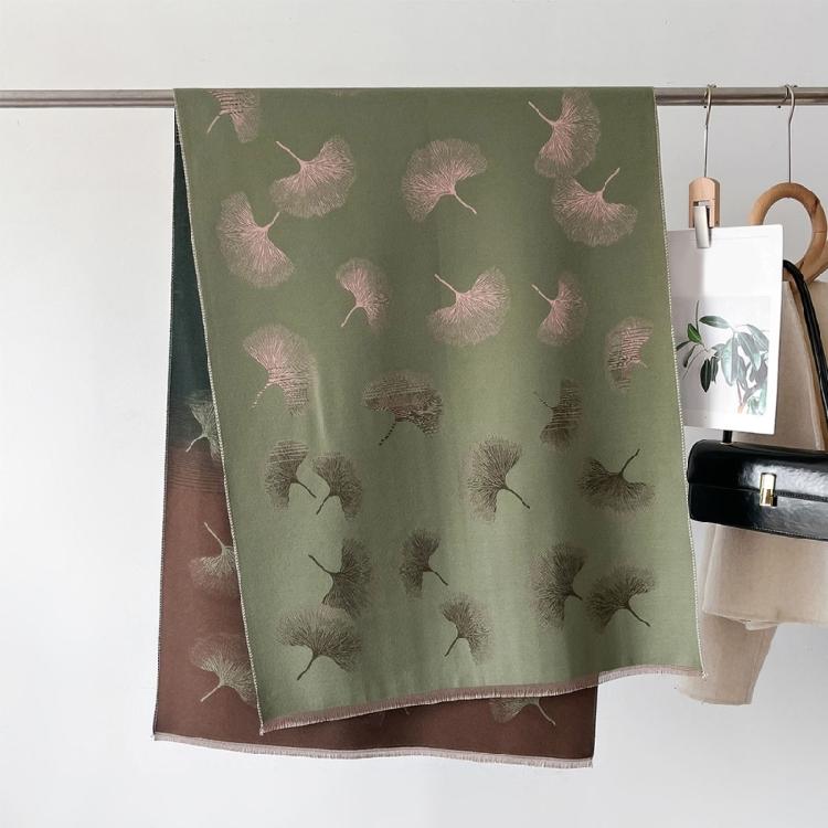 Oversized Shawl Wrap Leaf Print for Women Warm and Soft Multicolor Wrap