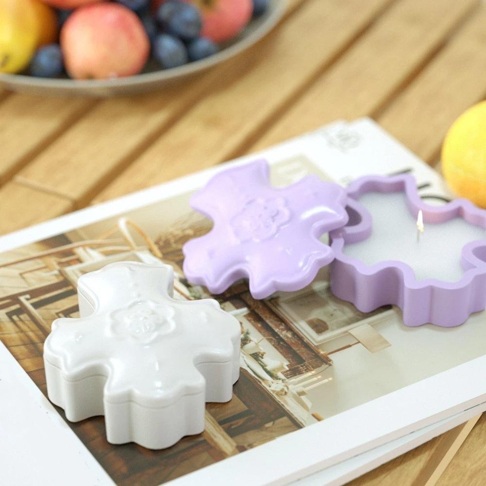 Easter Theme Cross-shaped Storage Box Mold Non-stick Flexible Silicone Candlestick Mold Decorative DIY Plaster Mold