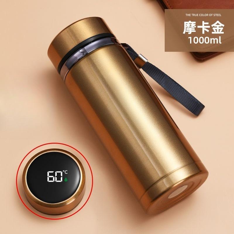 500 ml-1 Liter Edelstahl-Thermosflasche mit LED-Temperaturanzeige Sus304 Teewasserflasche Vakuumflasche Tragbare Tassen