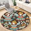 1pc Angelic Winter Office Round Area Rug, Under Office Chairs Bedroom Living Room Home Decor, Room Deco, Available in Various Sizes