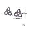 Jeshayuan Triquetra Celtics Irish Knot Stud Earrings For Women Birthday Gift Amulet Wicca Jewelry Stainless Steel Earrings