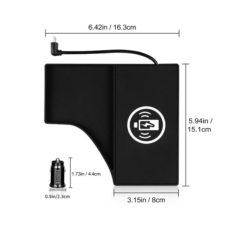 Car Wireless Charger Pad Stable Fast Charging For Nissan Sylphy Sentra -25 Center Console Storage Box Decoration Accessories