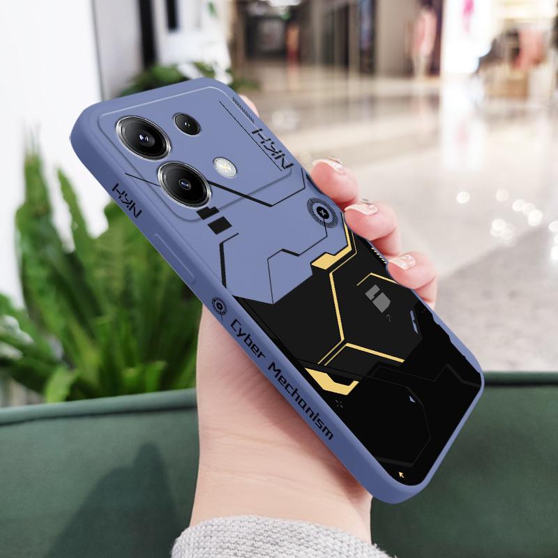 Gold Machinery Phone Case For Xiaomi Poco F8 F7 X7 X6 F6 M6 M5 M5S F5 X5 F4 X4 M4 F3 X3 Ultra Pro GT Silicone Cover