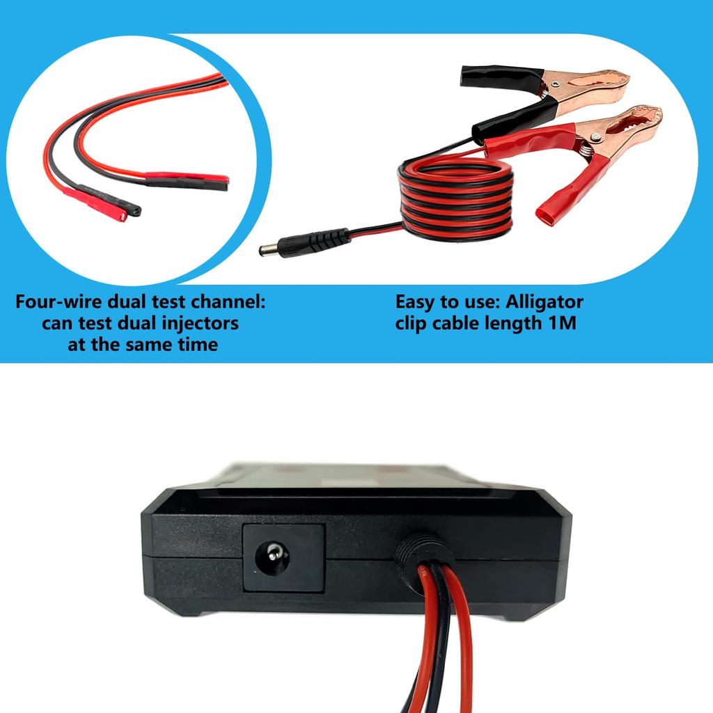 ZKTOOL Fuel Injector Tester and Kit, Adapter DIY Cleaning Tool, Test 2