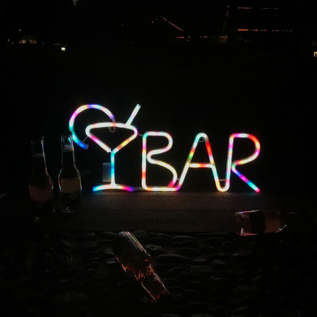 BAR Letters Shaped LED Neon Light Shop Signs Light for Party Bar Home Decor