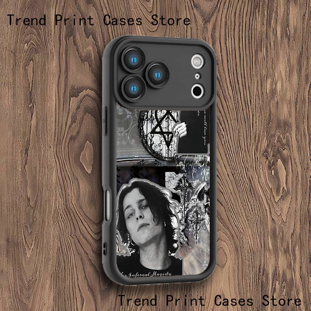 V-Ville H-HIM V-Valo Emery Case For iPhone 17,16,15,14,13,12,11,Pro,Max,Plus,E,Air,Mini Premium Silicone Matte Cover iPhone 15