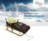 Traditional Wooden Sled With Backrest And Sleeping Bag For Children, Strong Polish