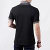 Summer Mens T Shirts Fashion Slim Short Sleeve Patchwork V Neck Black T Shirt Men Button Tees