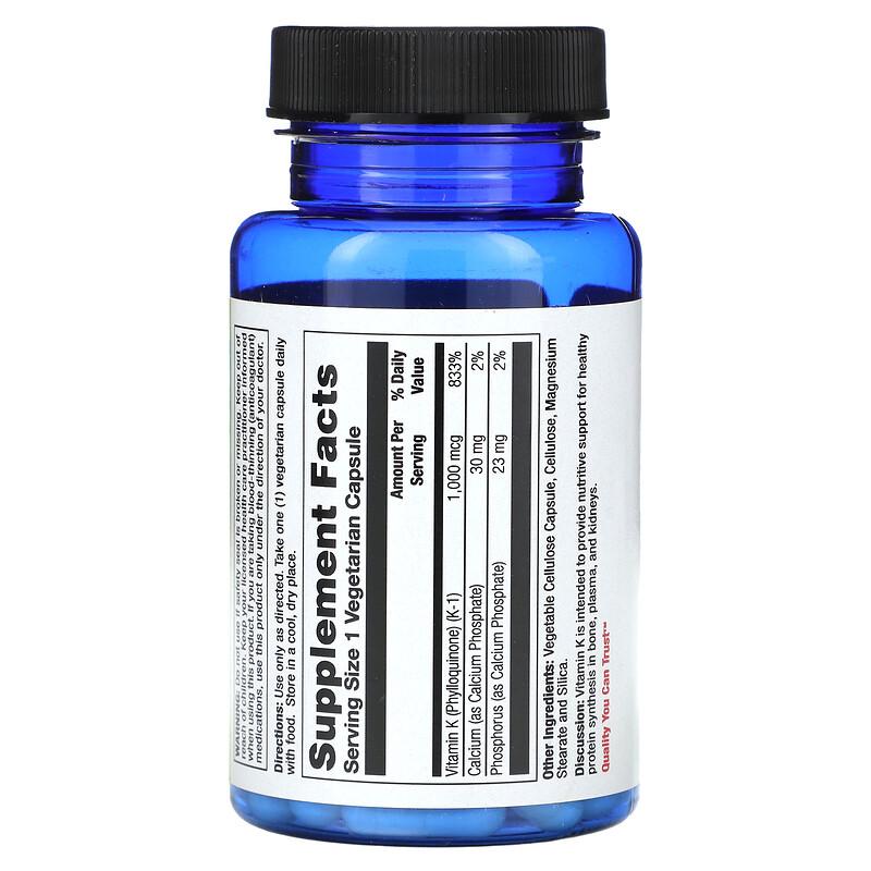 Vitamin K, 1,000 mcg, 50 Vegetarian Capsules