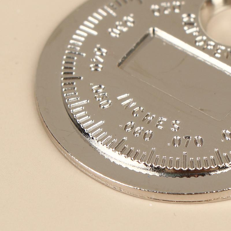 Coin- Type 0.6-2.4Mm 0.02-0.10 Inch Spark Plug Gap Gauge Measurement Tool Range Spark Plug Gage Caliber Measuring Tool 1/5Pcs