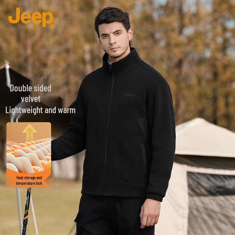 JEEP Men s Winter Fleece-Lined Stand Collar Jacket 3XL