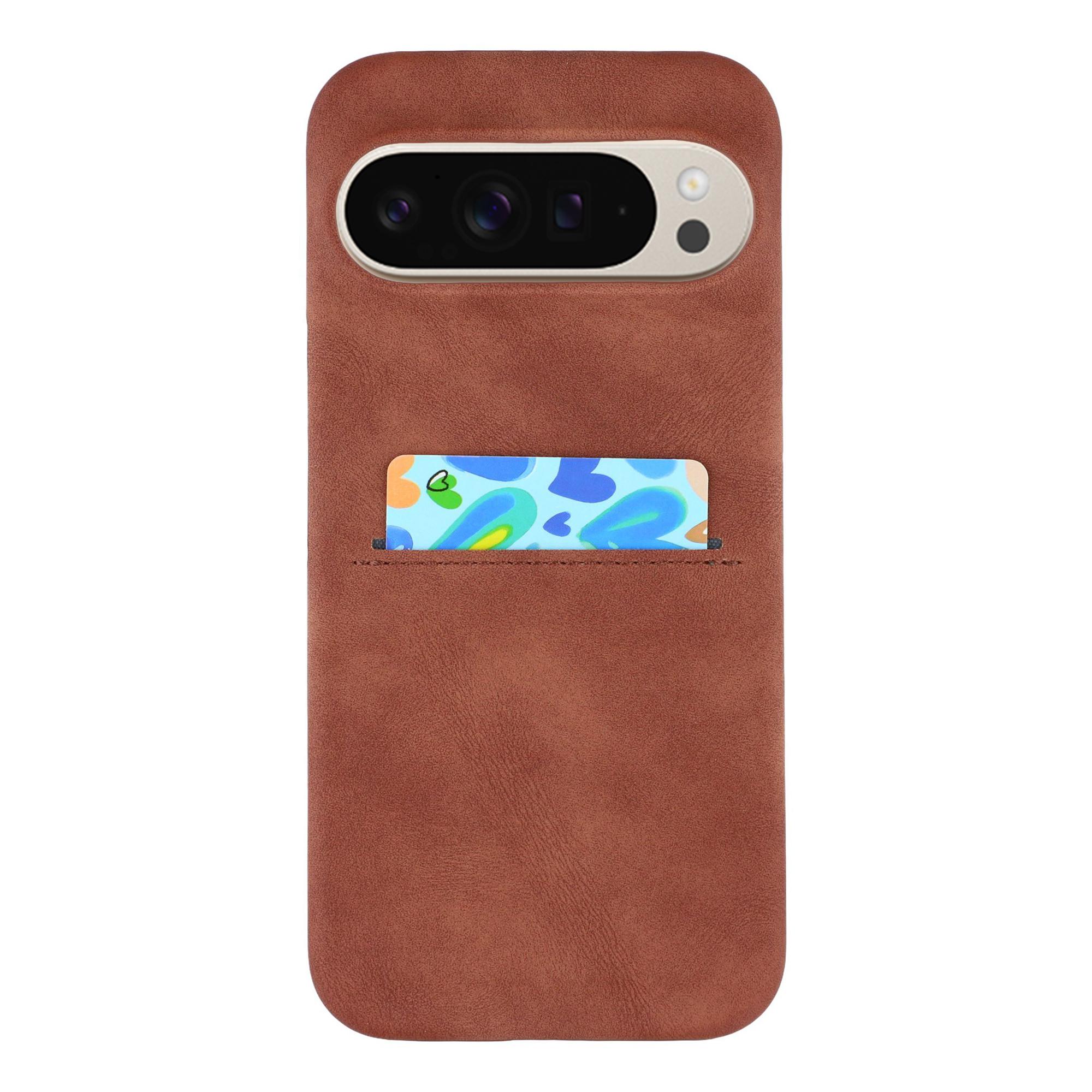 

For Google Pixel 9 Pro XL Case Skin-Touch Leather + PC Phone Cover with Card Slot