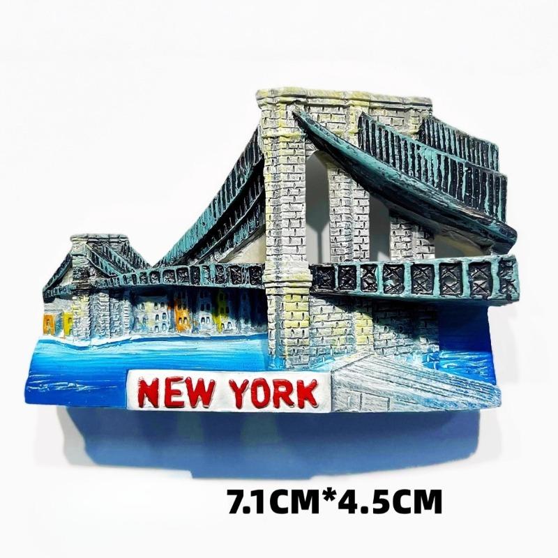 United States Refrigerator Magnets Los Angeles Travel Souvenirs America San Francisco Brooklyn Bridge Fridge Stickers Gifts