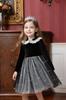 Weileenice Piano Recital Size Long Sleeve Black Princess Mourning Perfect for Memorial and More Dress, 140, Gray, Fall/Winter, Girls' Outfit, Dress,