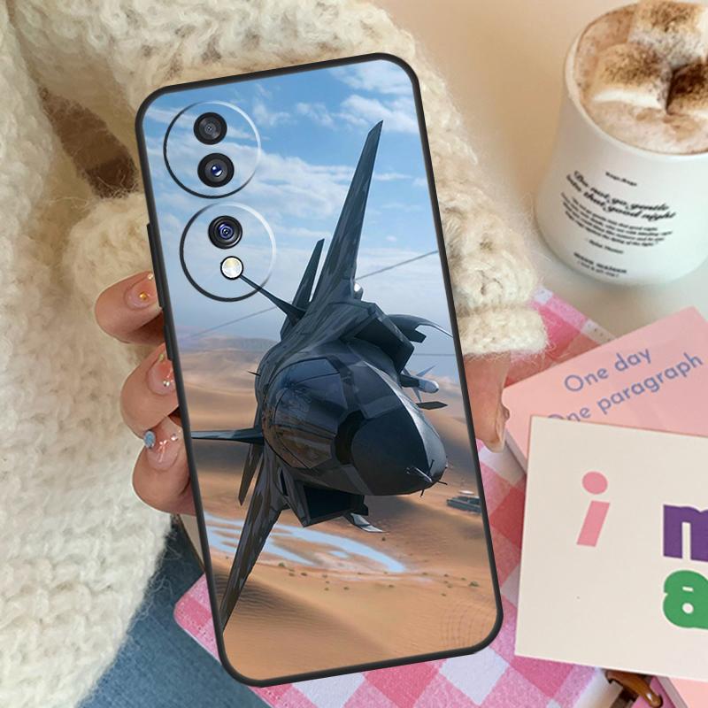 Fighter Planes Case For Honor 90 Lite 70 50 Magic 5 Pro 9X 8X Cover For Honor X8a X9a X7a X6a X7 X8 X9 X9b