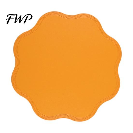 Wear-resistant Placemats Reusable PVC Placemat Heat Insulating Mats Wear-Resistant Eco-friendly Stain-Proof Non-Slip Table for Dining Protective 38cm оранжевый