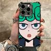 One P-Punch-Mans Tatsumaki Soft Phone Case For iPhone 15 16 17 Air 14 Pro Max 16E Plus 13 12 Mini Plating Anti-Fall Fundas