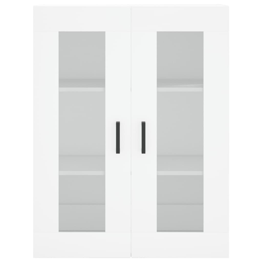 Vidaxl Display Cabinet, White, 69.5X34X180 Cm, Wood-Based Material