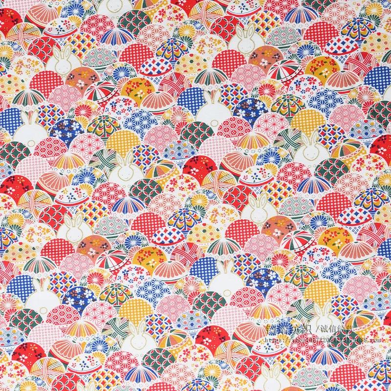 

Хлопковая ткань Сакура в японском стиле 100x150 см для кимоно, материал для печати, ткань для упаковки подарочных коробок, аксессуары для одежды 1Yard