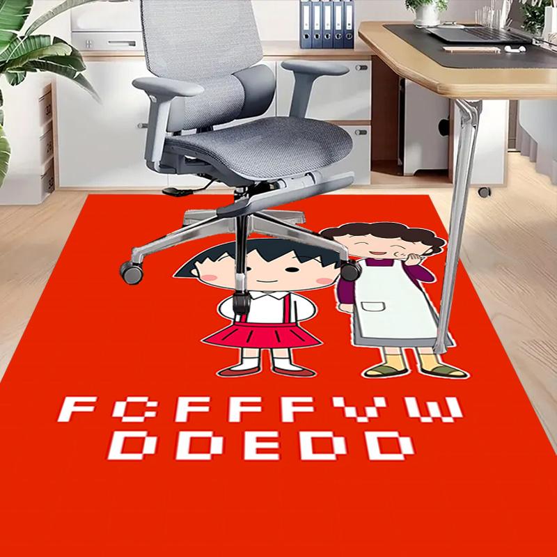 1 Stück Chibi Maruko Chan Abenteuer Teppich für Spielzimmer Schlafzimmer Wohnzimmer Sofa Heimdekoration, Kinder Spielbereich Teppich Rutschfeste Bodenmatte Y72816