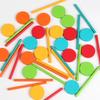 Montessori Color Sorting Cup Shape Color Matching Toys Wooden Sticks Classification Bucket Early Education For Age 3+ Fine Motor